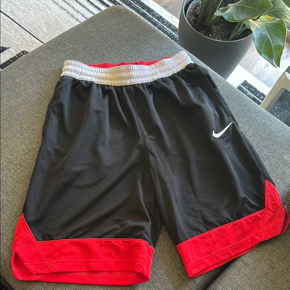 Nike Black and Red Sports Shorts